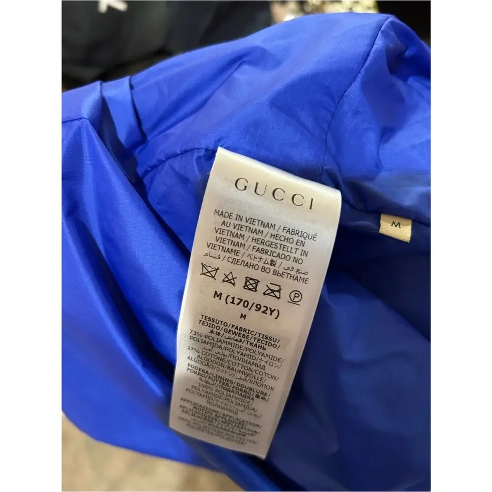 Men's Gucci X North Face, techno lightweight windbreaker size medium NWT